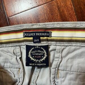 Ralph Lauren Shorts Womens 29/8 RL87 KELSEY BERMUDA Gray Chino Casual (33x9.5)
